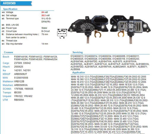 [YR2527W] YR2527W   - BSH 24V 5P ACTROS TYPE REGULATOR