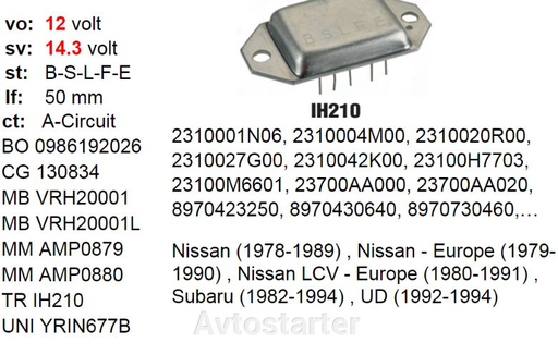 [YR0220GW] YR0220GW   - NSSN 12V BSLFE VOLTAGE REGULATOR