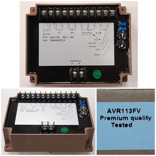 [AVR113FV] AVR113FV- 3044196 24V GENERATOR SPEED GOVERNER