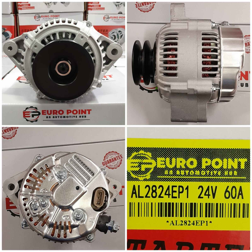 [AL2824EP1] AL2824EP1-COASTER ND 24V 60A CROS.FITT+2V+3P STR REG+UP BOLT ALTERNATOR