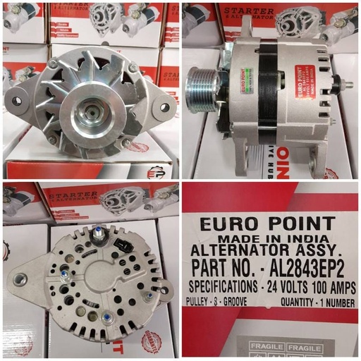 [AL2843EP2] AL2843EP2- T.T/LND D/F 8PK 24V 100A KAK REG ALTERNATOR  
