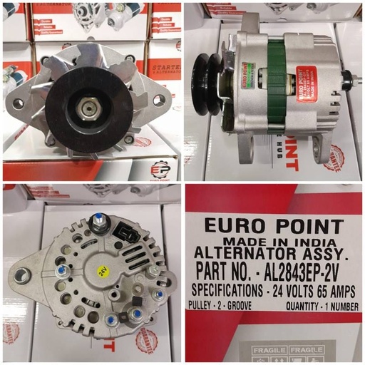 [AL2843EP-2V] AL2843EP-2V-  T.T/LND D/F 1512 2V 24V 60A ALTERNATOR  