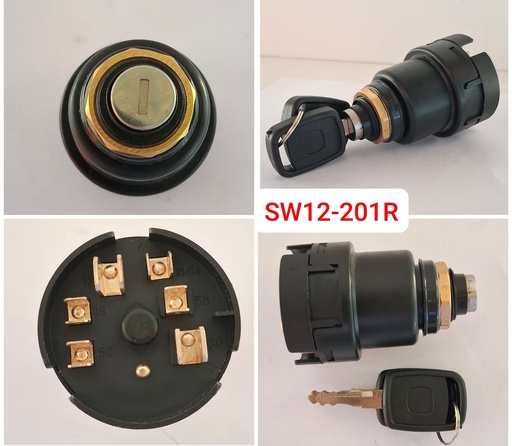 [SW12-201R] SW12-201R-KOMATSU FORKLIFT 6PIN STARTING SWITCH