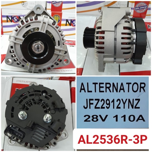 [AL2536R-3P] AL2536R-3P-MAN MC11 N/M 24V 110-130A 3PIN ALTERNATOR