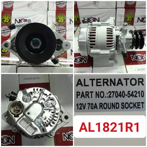 [AL1821R1] AL1821R1-TOYOTA ND 3L 12V 70A 2V 3PIN ROUND PUMP ALTERNATOR
