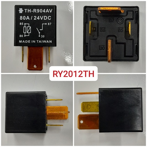 [RY2012TH] RY2012TH-HIGH LOAD RELAY 24V/4PIN/80A NORMAL OPEN