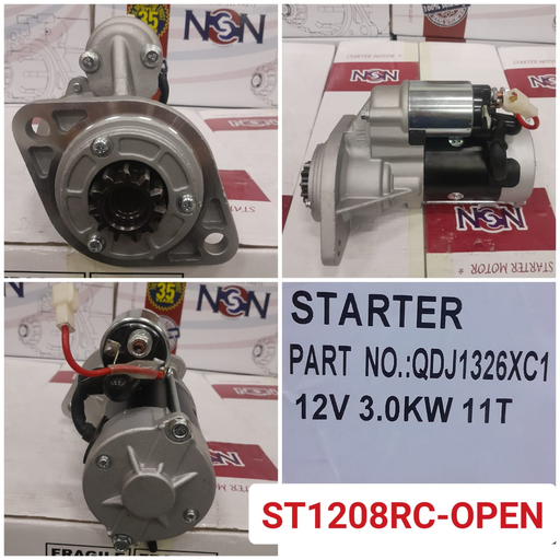 [ST1208RC-OPEN] ST1208RC-OPEN-CNA 12V 11T 3KW 2B OPEN 11/4 STARTER MOTOR  