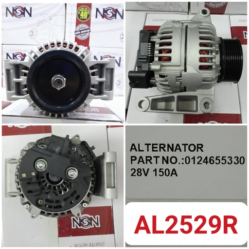 [AL2529R] AL2529R-24V MP4 MCD/ACT 24V 150A LONG FIT 5 PIN ALTERNATOR