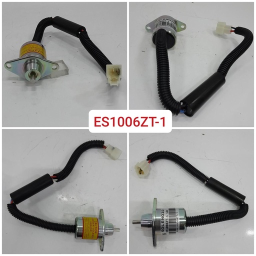 [ES1006ZT1] ES1006ZT1-12V 3WIRE+FILTER+WHITE GRIP KUBOTA ENGINE STOP SOLENOID SWITCH