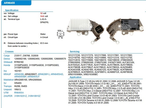 [YR1661HKC] YR1661HKC-ND 12V 4P(DFM-L-S-IG) UP 63.5 SQUARE GRIP REGULATOR 