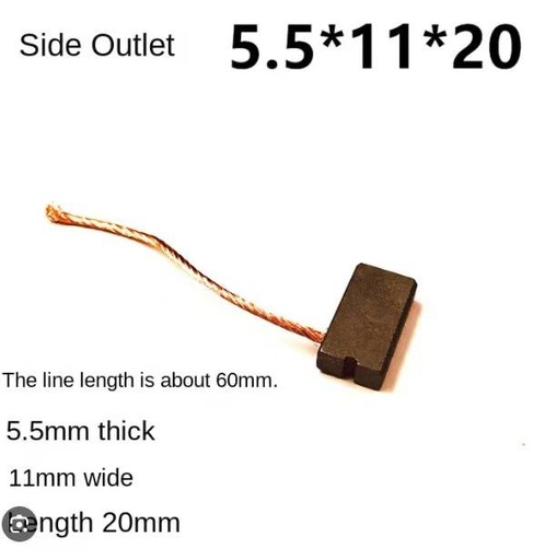 [CARF081R1] CARF081R1-FAN C/W CARBON BRUSHES 2PC/SET L=60MM